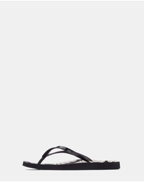 Vionic - Noosa Print Toe Post Sandal - Palm Black