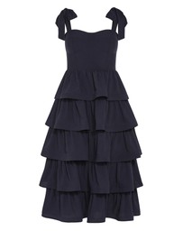 City Chic - Elina Tier Maxi Dress - Navy