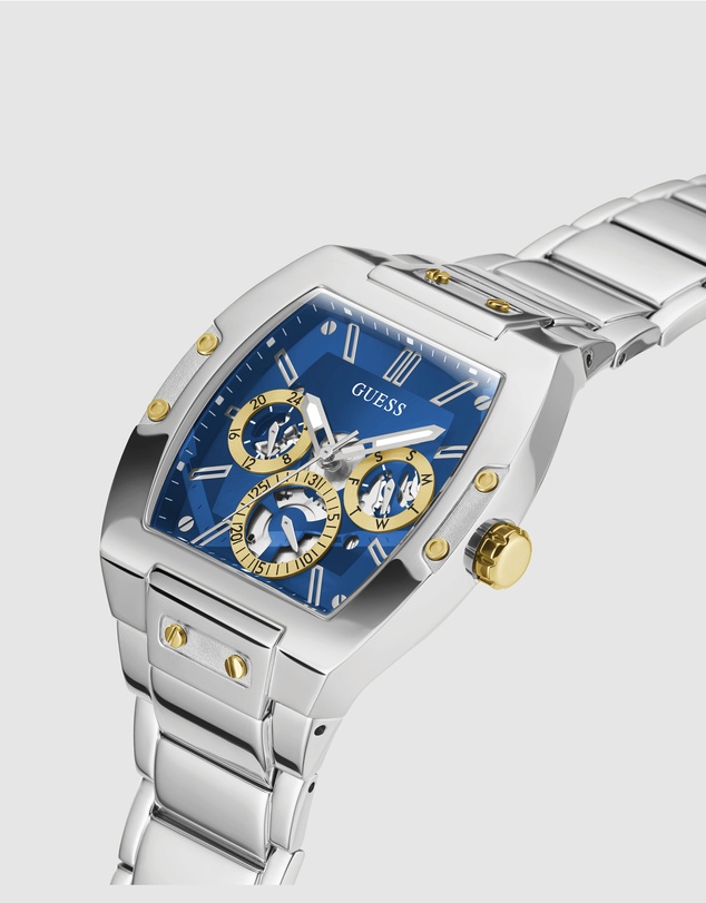 GUESS - Phoenix Silver Tone & Blue