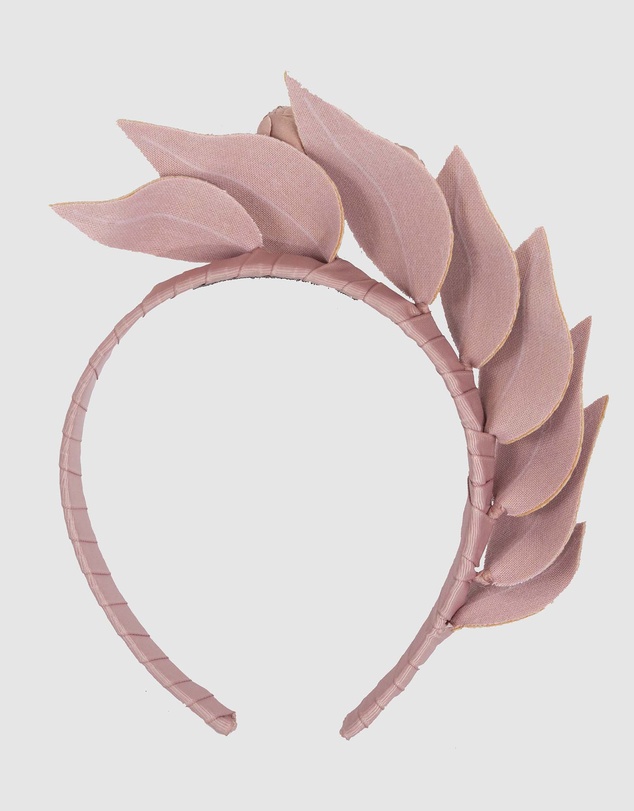 Max Alexander - Taupe Leather Flowers Headband