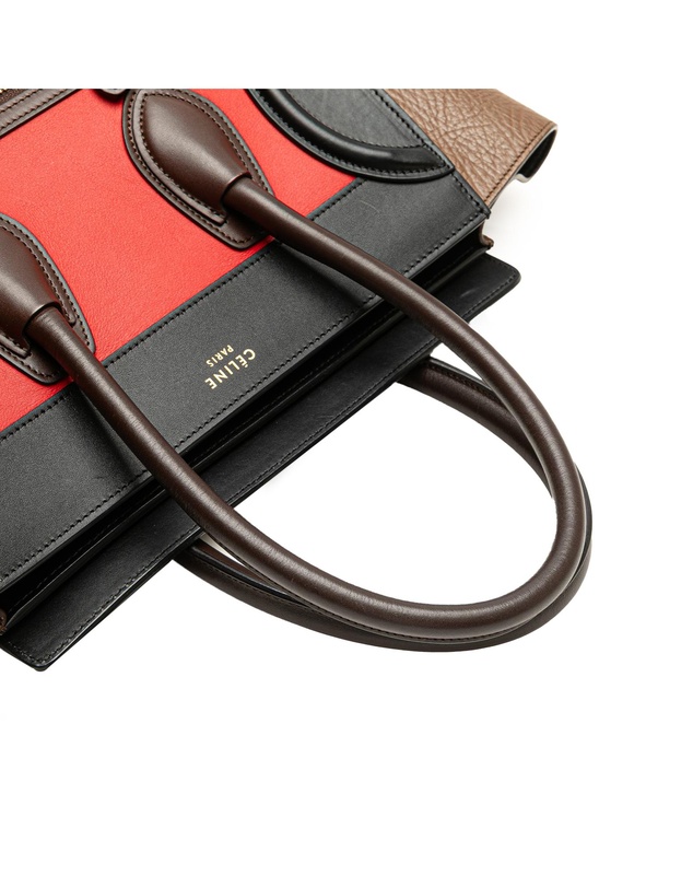 Pre-Loved by Azura Reborn - Pre-Loved Micro Tricolor Leather Luggage Tote