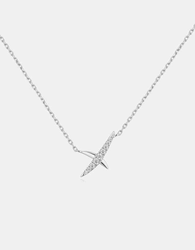 Ania Haie - Silver Kiss Pave Necklace