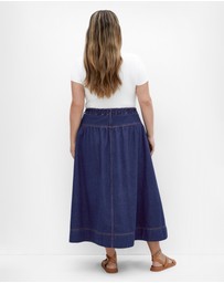 City Chic - Ari Denim Midi Skirt
