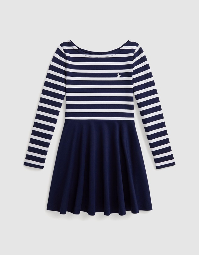 Polo Ralph Lauren - Striped Stretch Ponte Dress - Kids