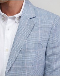 Oxford - Blake Linen Blend Check Blazer