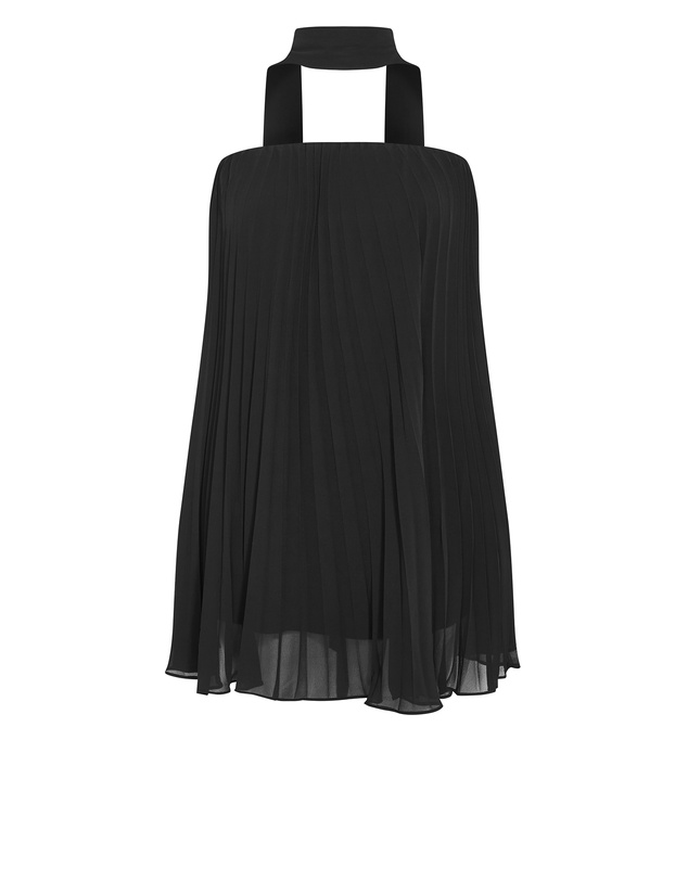 City Chic - Aida Strapless Pleat Mini Dress - black