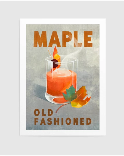 Olive et Oriel - Maple Old Fashioned Cocktail by The Whiskey Ginger Art Print