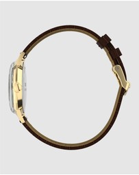 TIMEX - Marlin® Quartz 34mm Leather Strap Watch