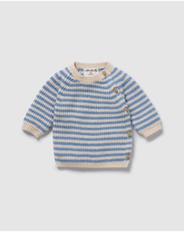 Wilson & Frenchy - Organic Knitted Stripe Kimono Cardigan - Babies
