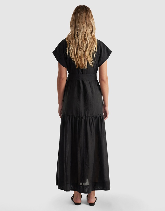Decjuba - Tamara Tiered Maxi Shirt Dress