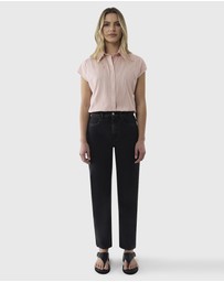 Farage - Cap Sleeve Stripe Shirt