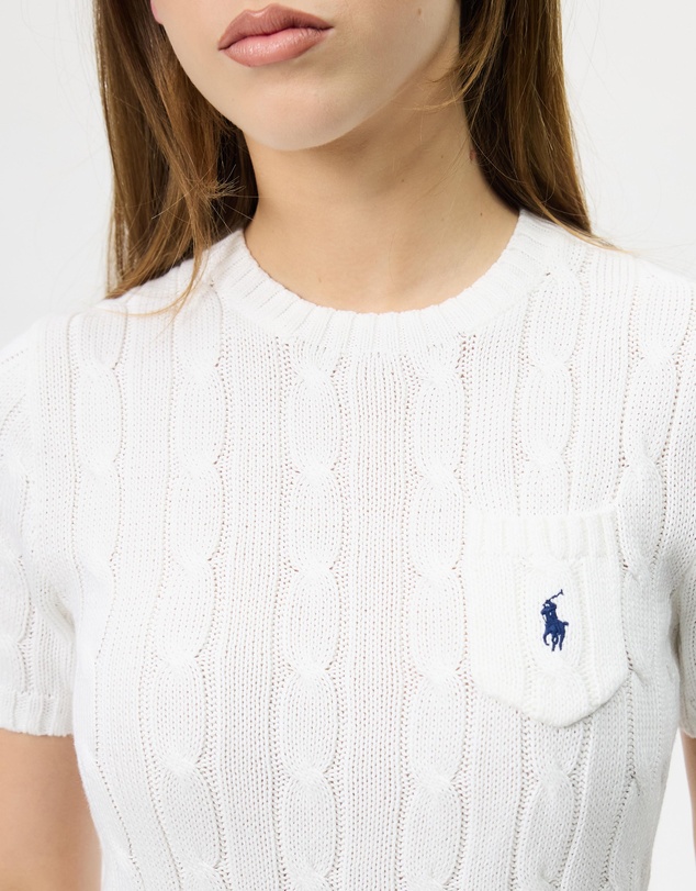 Polo Ralph Lauren - Cable-Knit Cotton Short-Sleeve Sweater - The ICONIC Exclusive
