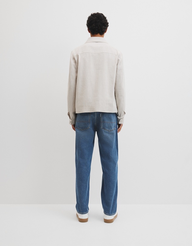 Country Road - Linen Cotton Blend Button Jacket