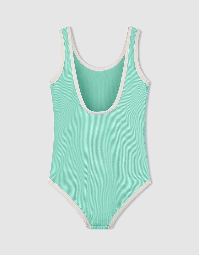 Zulu & Zephyr Mini - Mini Stripe Rib Scoop One Piece - Babies-Teens
