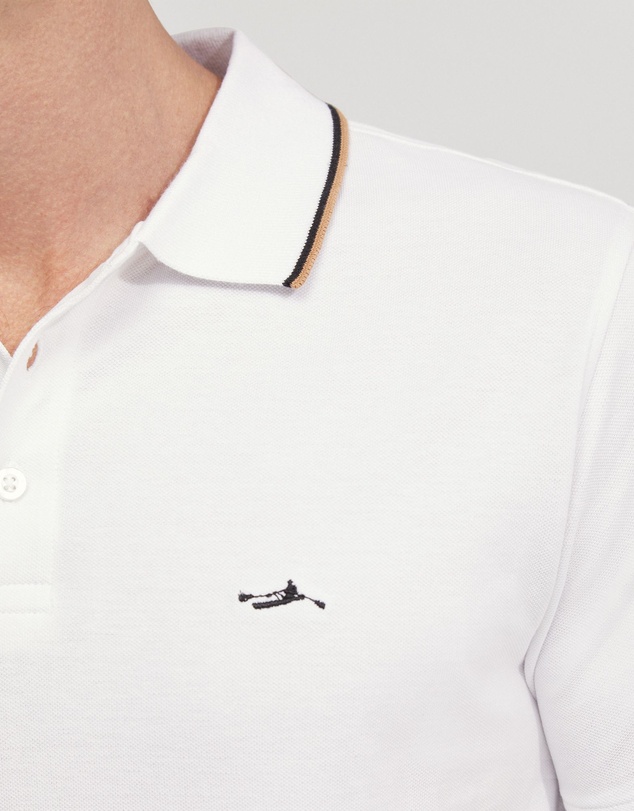 Oxford - Derek Cotton Pique Tipping Polo