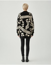 Mossée - Harper Note Pattern Knit Cardigan