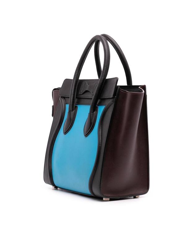 Pre-Loved by Azura Reborn - Pre-Loved Micro Tricolor Leather Luggage Tote