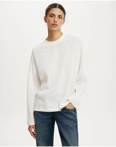 Cotton On - Boxy Raglan LS Tee