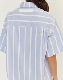 ALEXANDRA - Apex Dress Chambray Blue Stripe