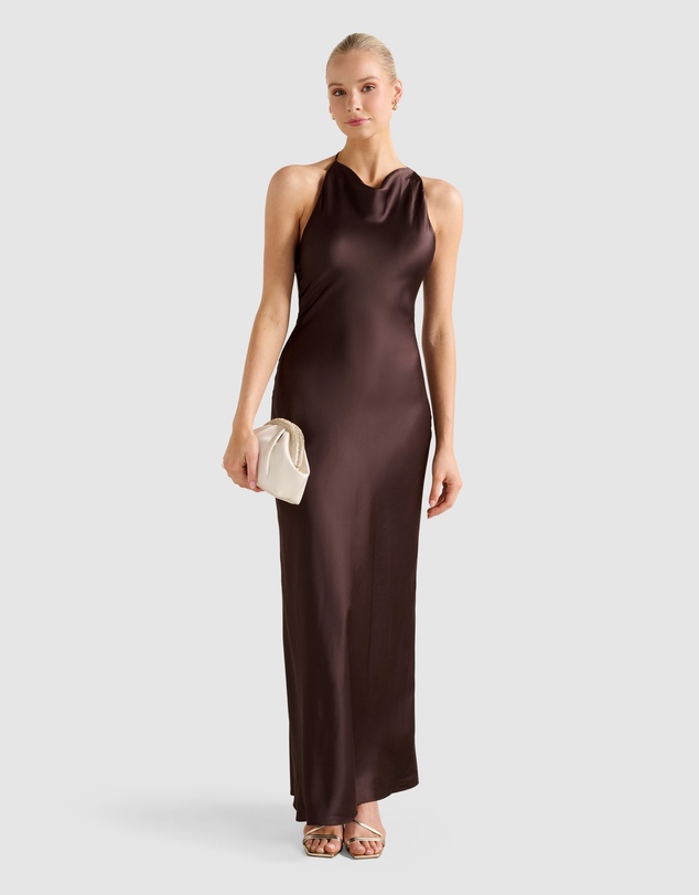 Forever New - Aria Satin Backless Maxi Dress