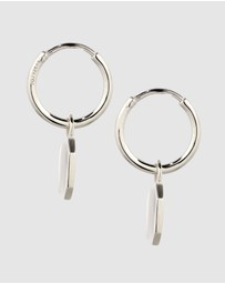 Kuzzoi - ICONIC EXCLUSIVE - Earrings Unisex Creole Square with Enamel 925 Sterling Silver