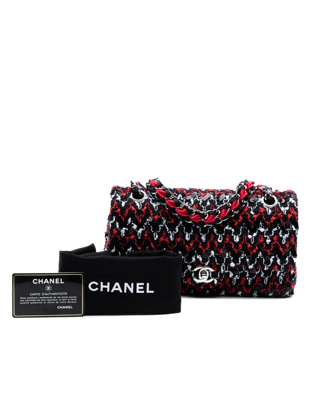 Pre-Loved by Azura Reborn - Pre-Loved Medium Classic Sequined Tweed Double Flap
