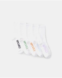 Rip Curl - 5-Pack School Crew Socks - Kids-Teens