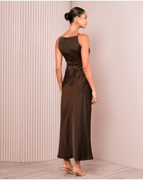 Azzurielle - Qarol Square Neck Maxi Dress