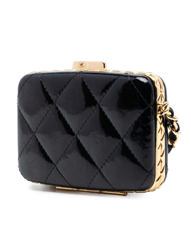 Pre-Loved by Azura Reborn - Pre-Loved Small Glazed Goatskin Box With Chain