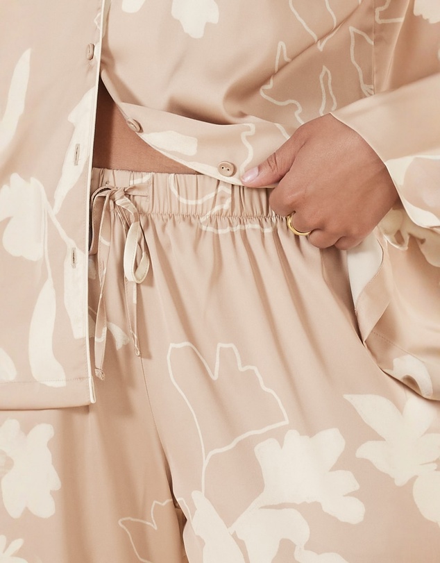 Gingerlilly - Elina Botanical Silky Satin PJ set