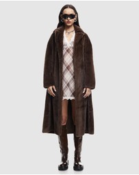 Lioness - Moss Faux Fur Coat