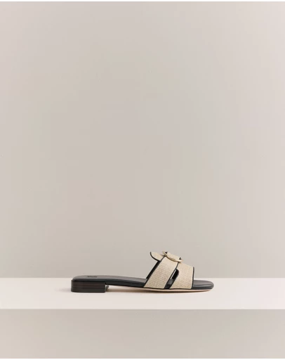 Trenery - Liora Woven Slide in Black