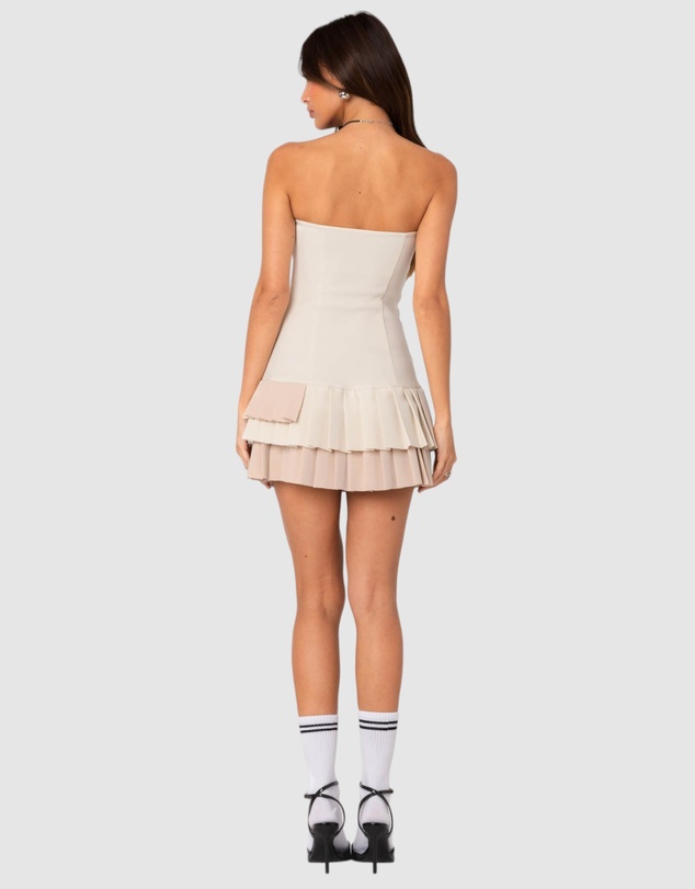 EDIKTED - Cassia Pleated Mini Dress