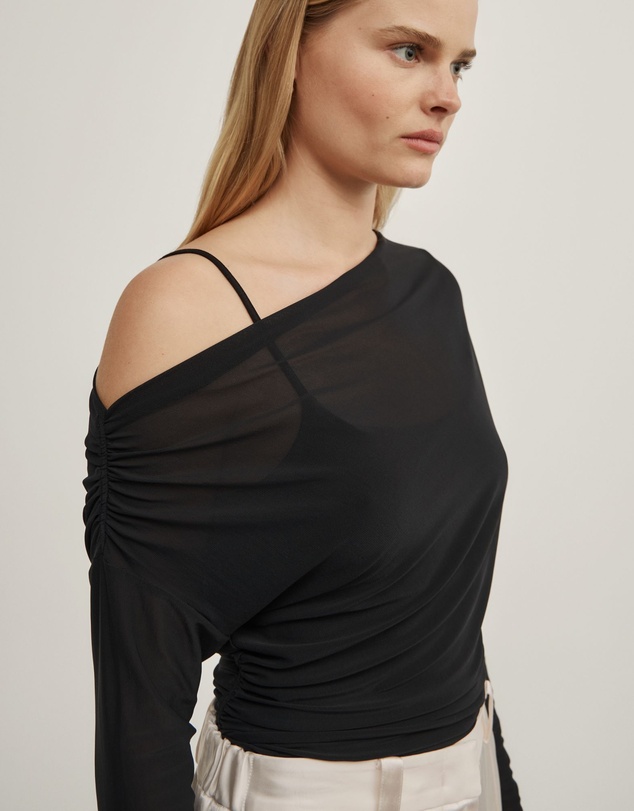 Witchery - Layered Mesh Long-sleeve Top