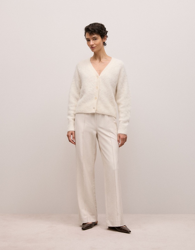 Trenery - Brushed Alpaca Cardigan in Marshmallow