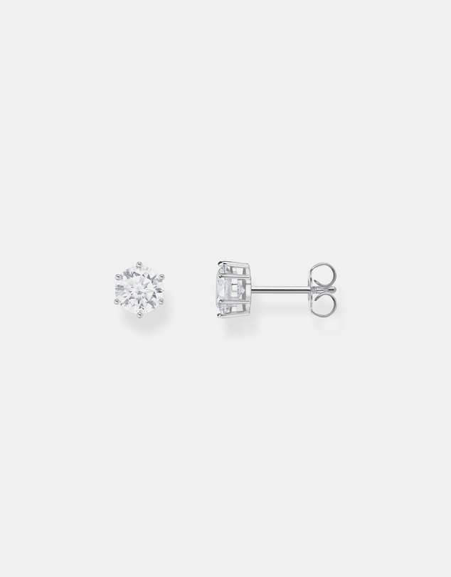 THOMAS SABO - Ear studs with white zirconia in brilliant cut