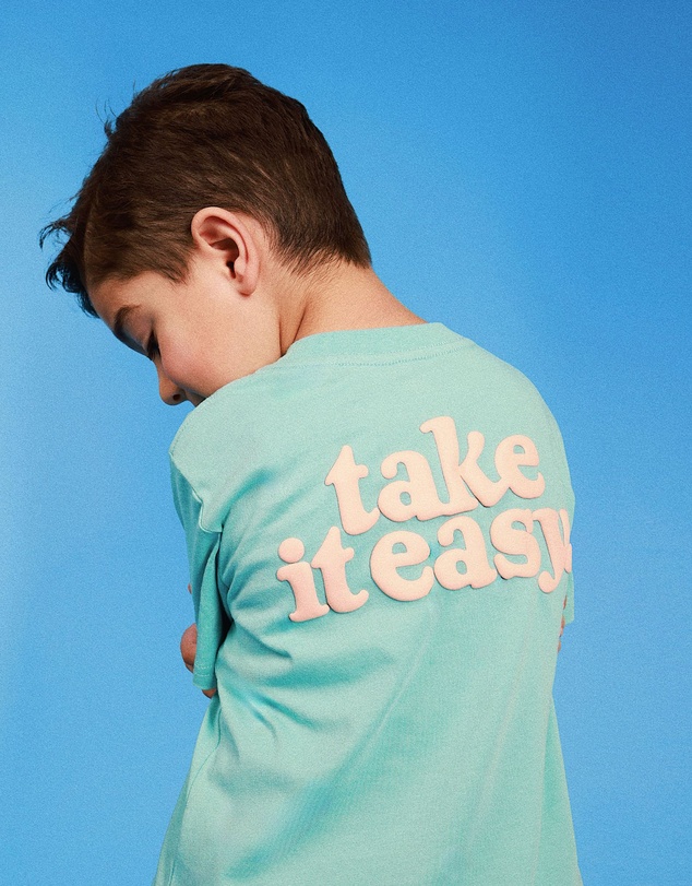 Skwosh - Take It Easy Kids Slang Tee in Moss