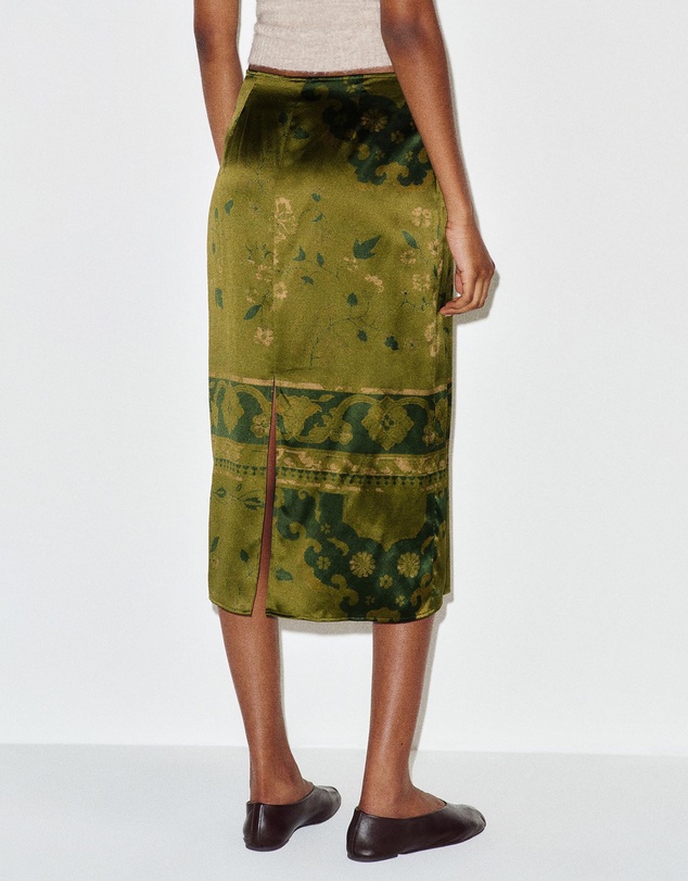 Reformation - Helen Low Waist Silk Midi Skirt