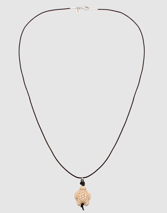 Kuzzoi - ICONIC EXCLUSIVE - Leather Cord Necklace with Turtle Pendant
