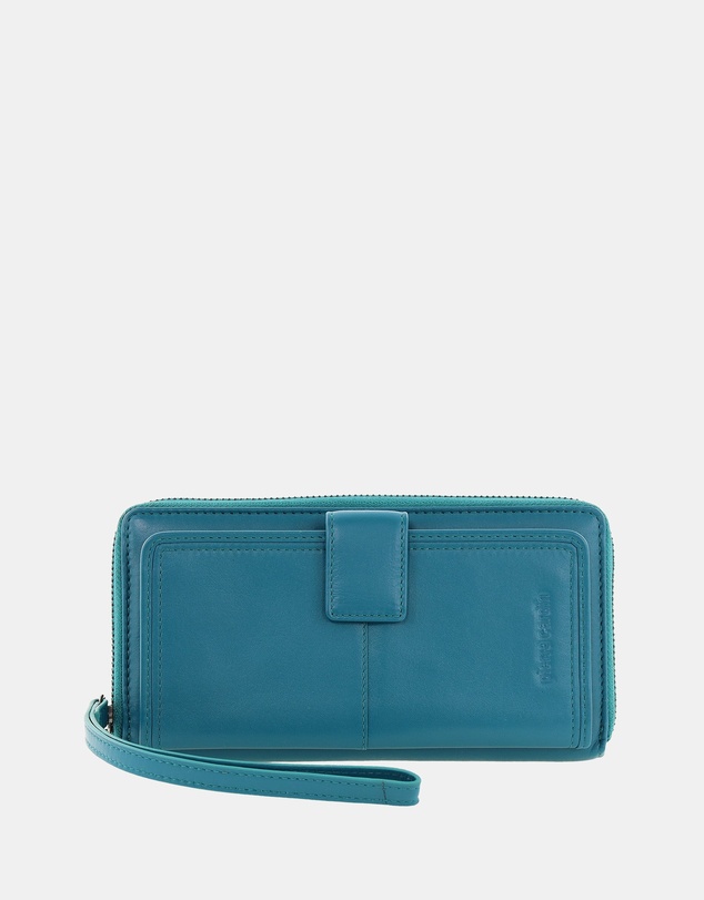 Pierre Cardin - Pierre Cardin Women's Leather Zip around wallet w/ Wristlet