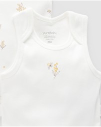 Purebaby - 2 Pack Singlet Bodysuit-Babies