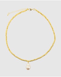 Izoa - Odette Drop Pearl Necklace