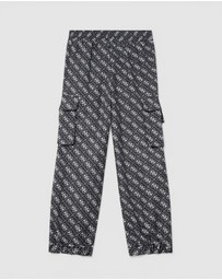 GUESS - Logo Poly Peach Cargo Pants