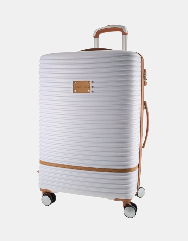 Pierre Cardin - Pierre Cardin Classique Medium Hard Shell with Mini Beauty Case Set + Leather Tag