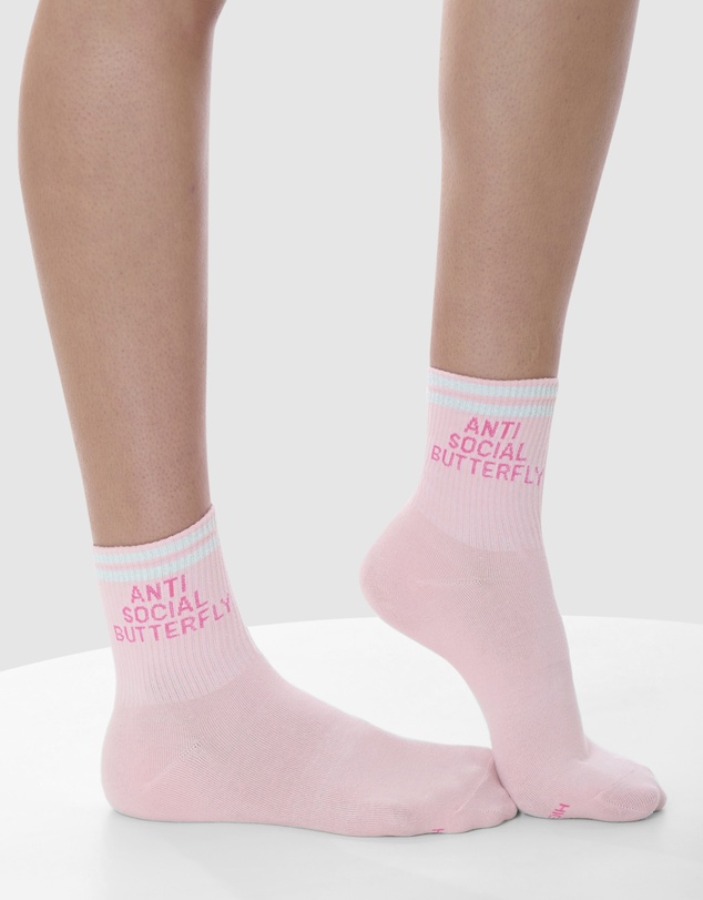 High Heel Jungle - Anti Social Butterfly Cotton Sock