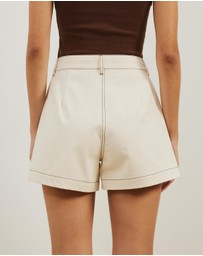 Atmos&Here - Cara Contrast Stitch Twill Shorts
