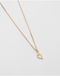Kirstin Ash - Q Outline Initial Necklace