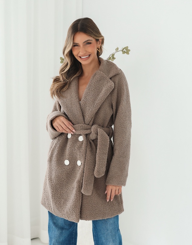 Esther & Co - Brienna Jacket - Taupe