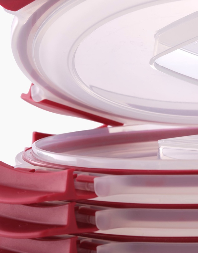 Joseph Joseph - Nest™ Lock 4-piece Round Storage Container Set (Red)