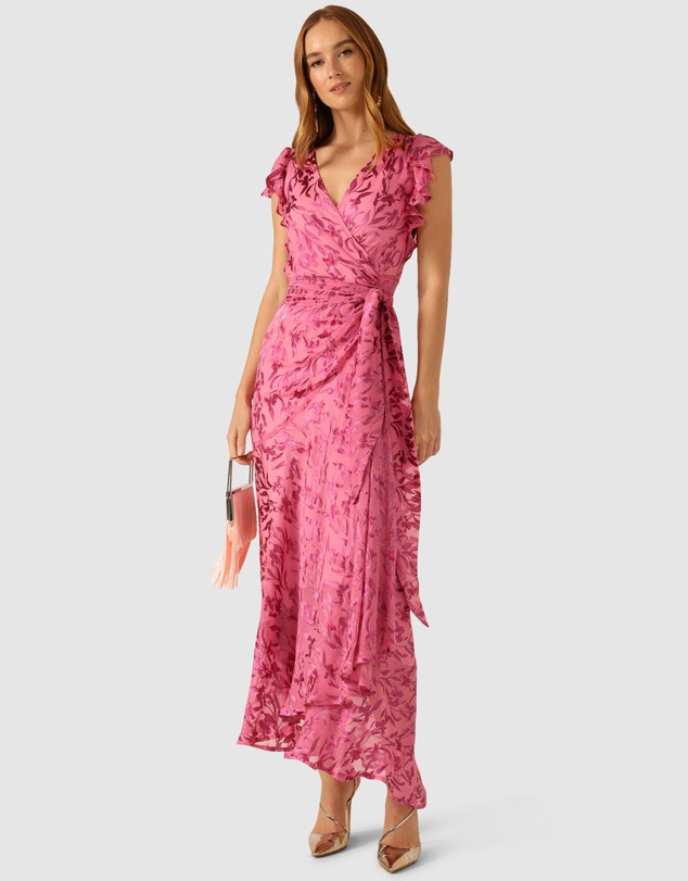 SACHA DRAKE - Bella Rose Maxi Wrap Dress